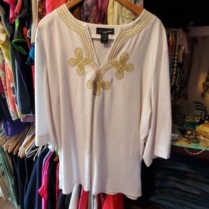 Size 2x white Saint Tropez West tunic